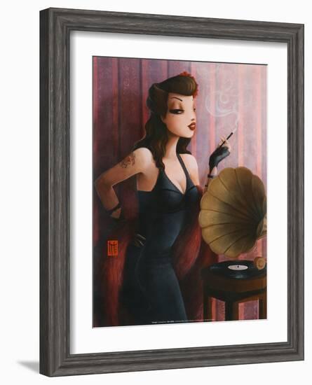 Grammophone-Misstigri-Framed Art Print