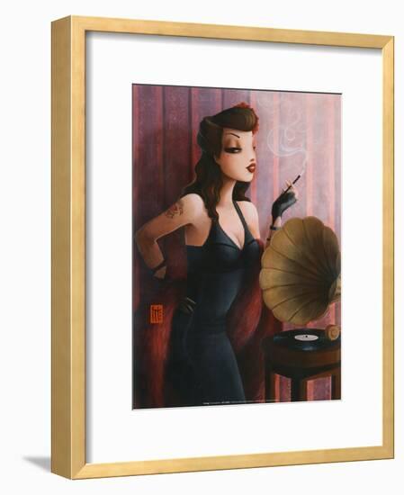 Grammophone-Misstigri-Framed Art Print