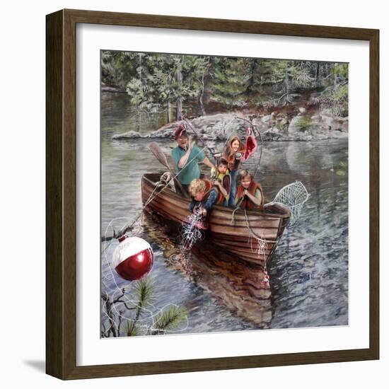 Grampa and the Kids-Murray Henderson-Framed Giclee Print