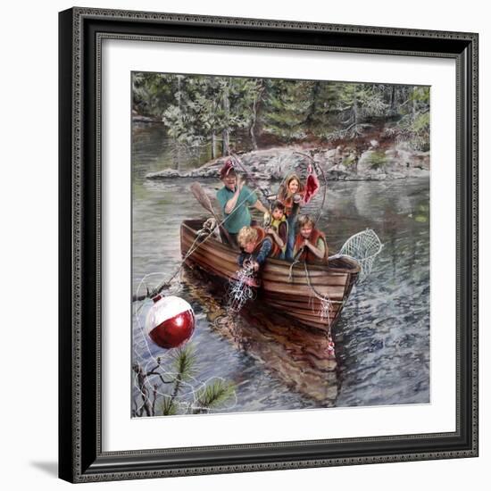 Grampa and the Kids-Murray Henderson-Framed Giclee Print