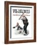 "Gramps at the Plate" Saturday Evening Post Cover, August 5,1916-Norman Rockwell-Framed Giclee Print