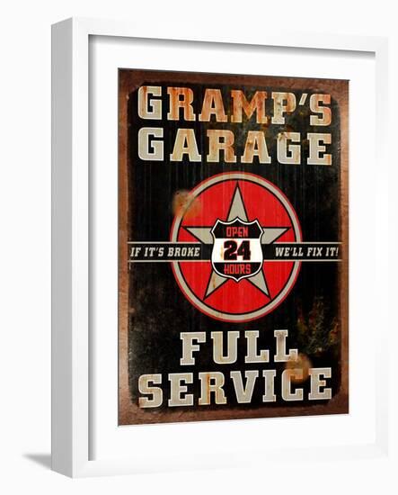 Gramps Garage Rusted Vertical-Retroplanet-Framed Giclee Print