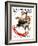 "Gramps on Rocking Horse" Saturday Evening Post Cover, December 16,1933-Norman Rockwell-Framed Giclee Print