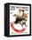 "Gramps on Rocking Horse" Saturday Evening Post Cover, December 16,1933-Norman Rockwell-Framed Premier Image Canvas