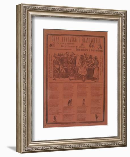 Gran Fandango Y Francachela-Jose Guadalupe Posada-Framed Premium Giclee Print