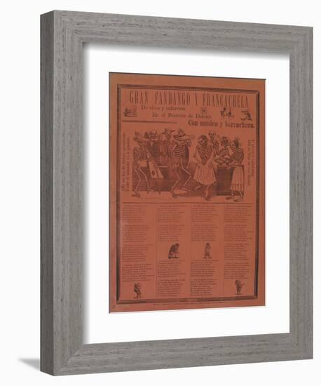 Gran Fandango Y Francachela-Jose Guadalupe Posada-Framed Premium Giclee Print