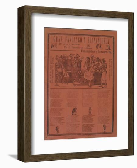Gran Fandango Y Francachela-Jose Guadalupe Posada-Framed Premium Giclee Print