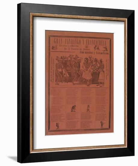 Gran Fandango Y Francachela-Jose Guadalupe Posada-Framed Premium Giclee Print