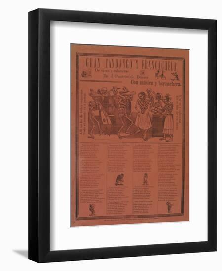 Gran Fandango Y Francachela-Jose Guadalupe Posada-Framed Premium Giclee Print