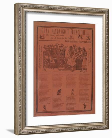 Gran Fandango Y Francachela-Jose Guadalupe Posada-Framed Art Print