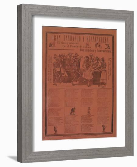 Gran Fandango Y Francachela-Jose Guadalupe Posada-Framed Art Print