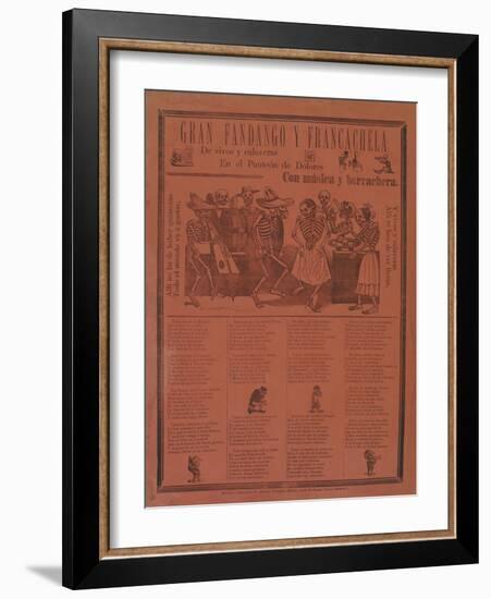 Gran Fandango Y Francachela-Jose Guadalupe Posada-Framed Art Print