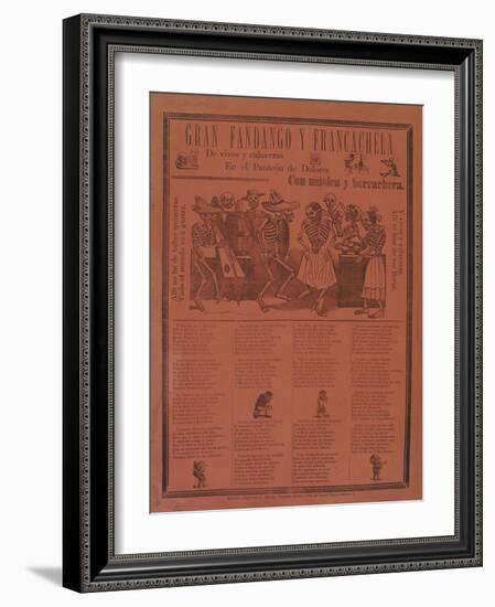 Gran Fandango Y Francachela-Jose Guadalupe Posada-Framed Art Print