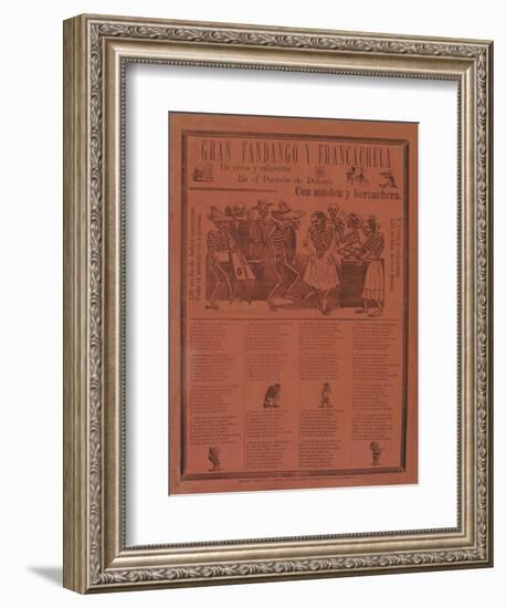 Gran Fandango Y Francachela-Jose Guadalupe Posada-Framed Art Print