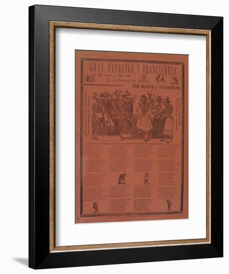 Gran Fandango Y Francachela-Jose Guadalupe Posada-Framed Art Print