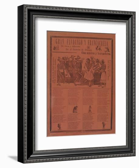 Gran Fandango Y Francachela-Jose Guadalupe Posada-Framed Art Print