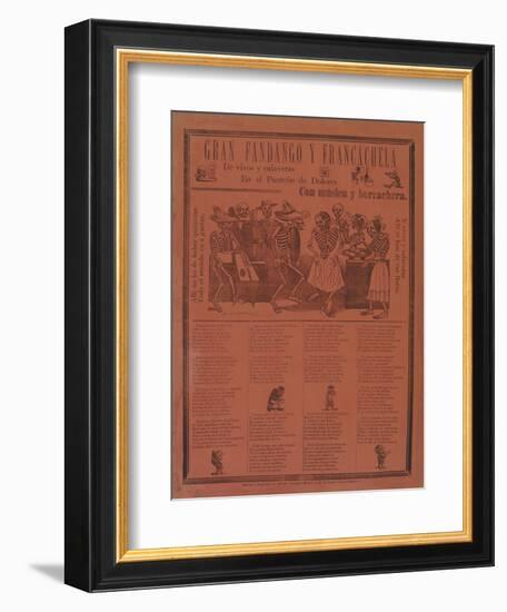 Gran Fandango Y Francachela-Jose Guadalupe Posada-Framed Art Print