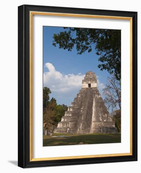 Gran Plaza and Temple I, Mayan Archaeological Site, Tikal, Guatemala-Sergio Pitamitz-Framed Photographic Print