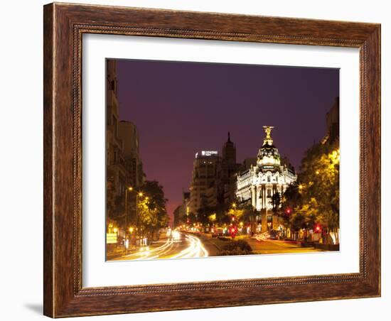 Gran Via and Calle De Alcala, Madrid, Spain, Europe-Angelo Cavalli-Framed Photographic Print