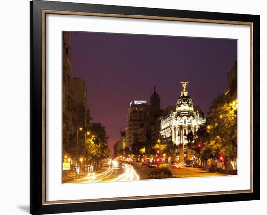 Gran Via and Calle De Alcala, Madrid, Spain, Europe-Angelo Cavalli-Framed Photographic Print