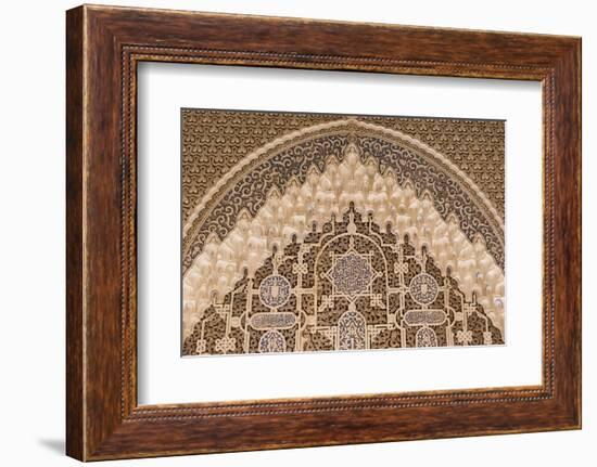 Granada, Spain, Alhambra, Close Up of Architecture in Nasrid Palace-Bill Bachmann-Framed Photographic Print