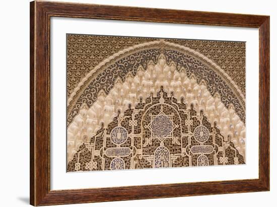 Granada, Spain, Alhambra, Close Up of Architecture in Nasrid Palace-Bill Bachmann-Framed Photographic Print