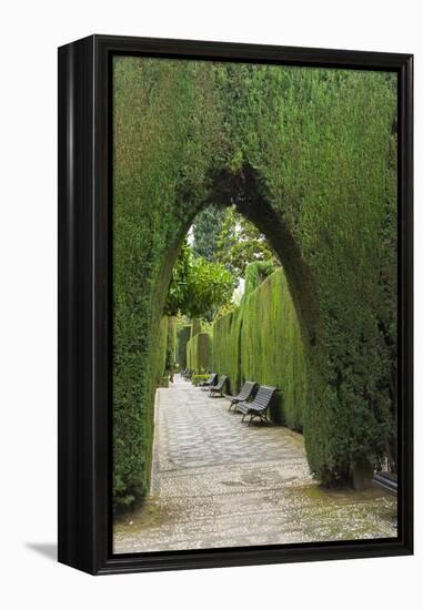 Granada, Spain, Alhambra, Famous Hedges of Gardens of the Generalife-Bill Bachmann-Framed Premier Image Canvas