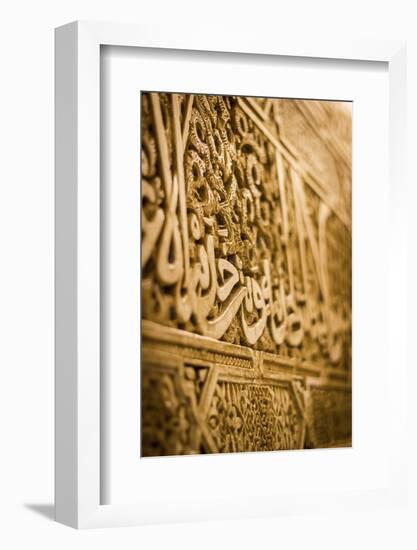 Granada, Spain. Interior Details of the Alhambra Carving-Francesco Riccardo Iacomino-Framed Photographic Print