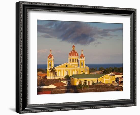 Granada, View of Cathedral De Granada from Iglesia De La Merced, Nicaragua-Jane Sweeney-Framed Photographic Print