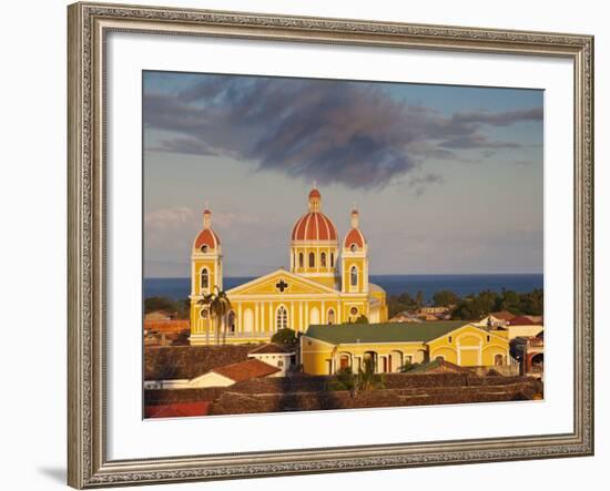 Granada, View of Cathedral De Granada from Iglesia De La Merced, Nicaragua-Jane Sweeney-Framed Photographic Print