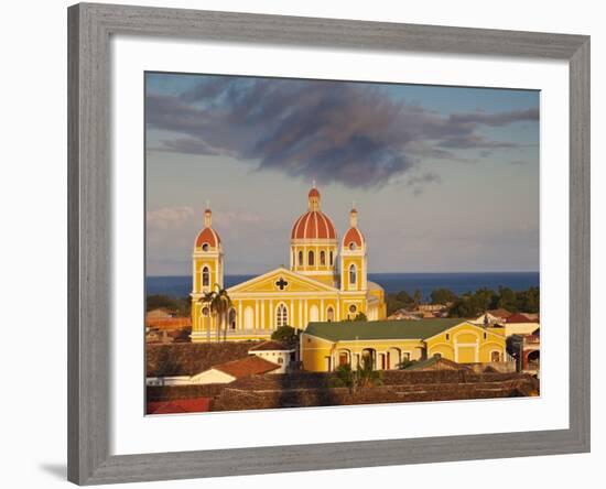 Granada, View of Cathedral De Granada from Iglesia De La Merced, Nicaragua-Jane Sweeney-Framed Photographic Print
