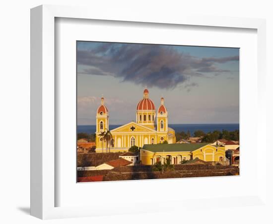Granada, View of Cathedral De Granada from Iglesia De La Merced, Nicaragua-Jane Sweeney-Framed Photographic Print