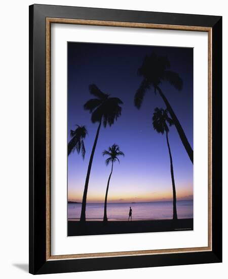 Grand Anse Beach at Sunset, Grenada, Windward Islands, West Indies, Caribbean, Central America-Gavin Hellier-Framed Photographic Print