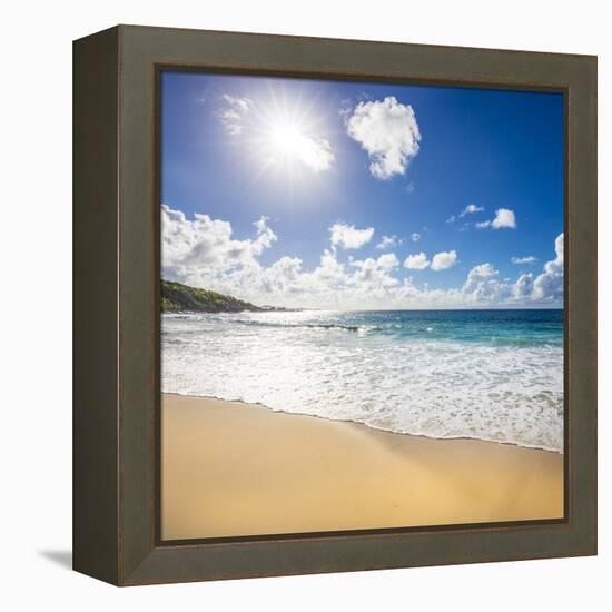 Grand Anse Beach, La Digue, Seychelles-Jon Arnold-Framed Premier Image Canvas