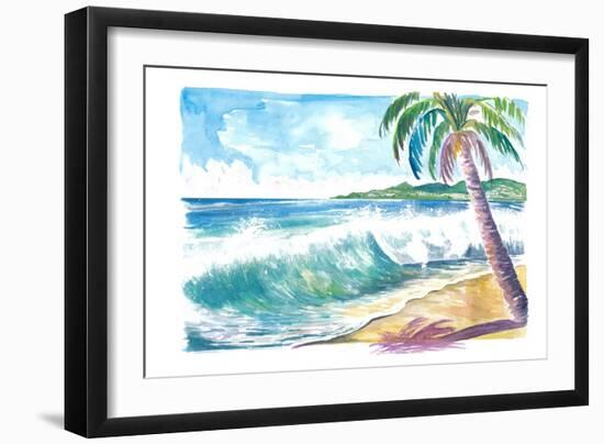 Grand Anse Beach Swell Grenada Caribbean Island-M. Bleichner-Framed Art Print