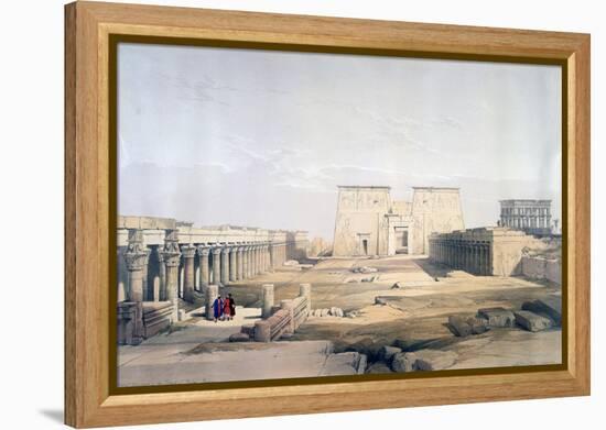 Grand Approach to the Temple of Philae, Nubia, 19th Century-David Roberts-Framed Premier Image Canvas