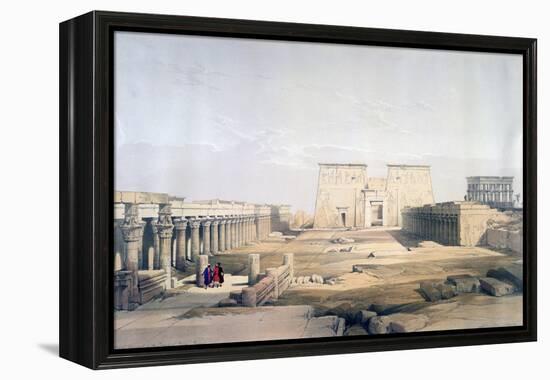 Grand Approach to the Temple of Philae, Nubia, 19th Century-David Roberts-Framed Premier Image Canvas