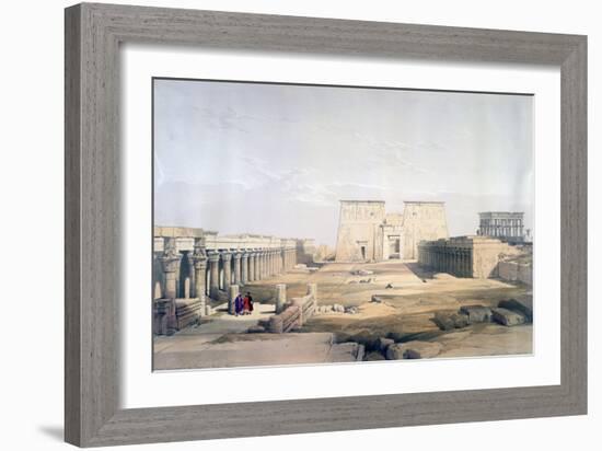 Grand Approach to the Temple of Philae, Nubia, 19th Century-David Roberts-Framed Giclee Print