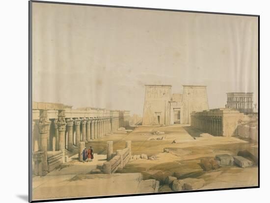 Grand Approach to the Temple of Philae, Nubia, from Egypt and Nubia , Vol.1 (Litho)-David Roberts-Mounted Giclee Print