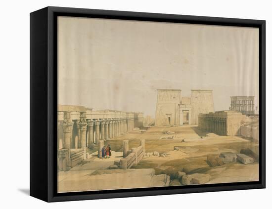 Grand Approach to the Temple of Philae, Nubia, from Egypt and Nubia , Vol.1 (Litho)-David Roberts-Framed Premier Image Canvas