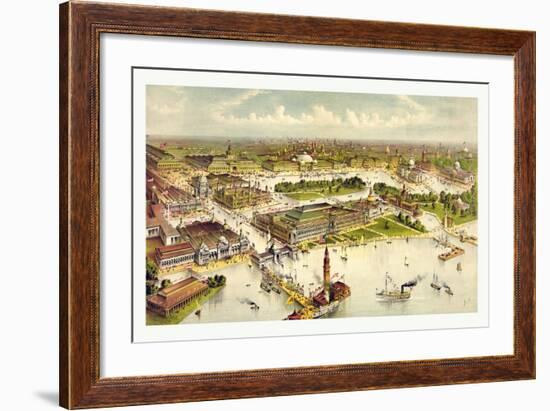 Grand Birds Eye View of the Grounds and Buildings of the Great Columbian Exposition at Chicago-Currier & Ives-Framed Giclee Print