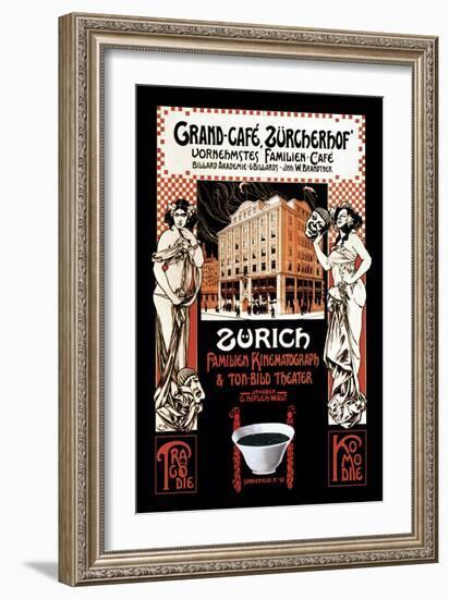 Grand-Cafe, Zurcherhof: Distinguished Family Cafe and Theater-null-Framed Art Print