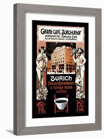 Grand-Cafe, Zurcherhof: Distinguished Family Cafe and Theater-null-Framed Art Print