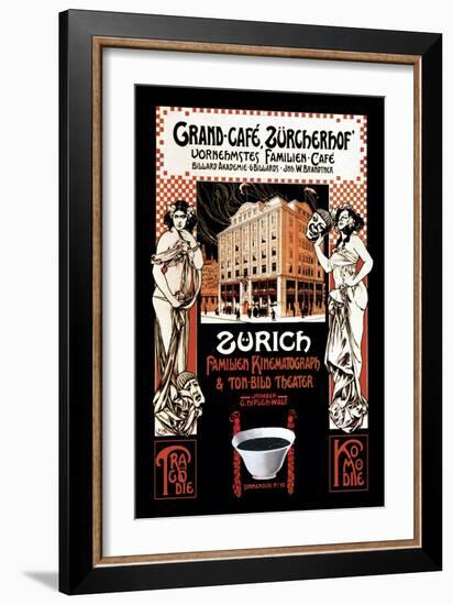 Grand-Cafe, Zurcherhof: Distinguished Family Cafe and Theater-null-Framed Art Print