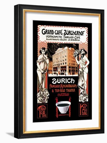 Grand-Cafe, Zurcherhof: Distinguished Family Cafe and Theater-null-Framed Art Print