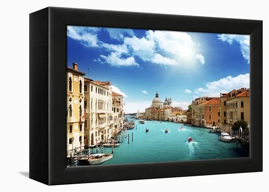 Grand Canal and Basilica Santa Maria Della Salute, Venice, Italy-Iakov Kalinin-Framed Premier Image Canvas