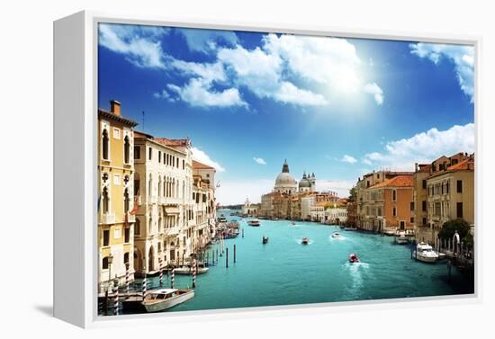 Grand Canal and Basilica Santa Maria Della Salute, Venice, Italy-Iakov Kalinin-Framed Premier Image Canvas