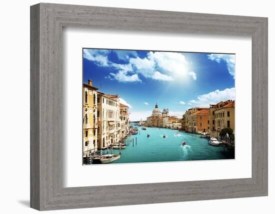 Grand Canal and Basilica Santa Maria Della Salute, Venice, Italy-Iakov Kalinin-Framed Photographic Print