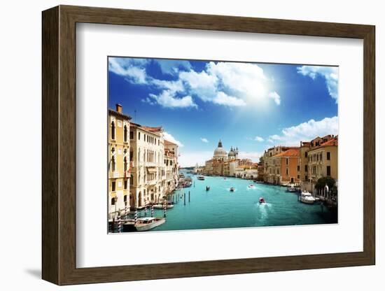 Grand Canal and Basilica Santa Maria Della Salute, Venice, Italy-Iakov Kalinin-Framed Photographic Print