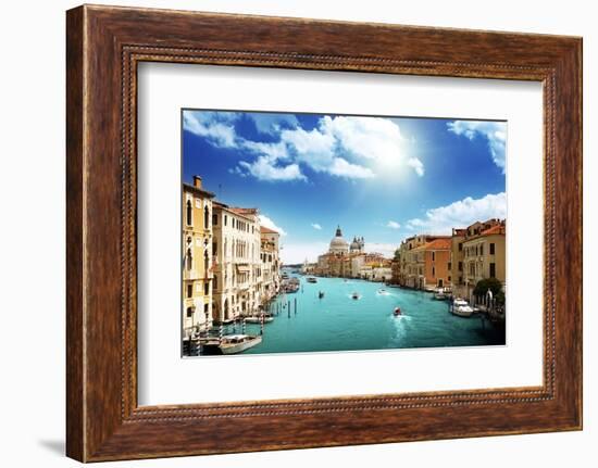 Grand Canal and Basilica Santa Maria Della Salute, Venice, Italy-Iakov Kalinin-Framed Photographic Print